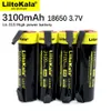 100PCS New LiitoKala Lii-31S 18650 3.7V Li-ion bateria 3100mA 35A energia para dispositivos de alta capacidade + níquel DIY