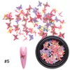 100 pezzi farfalla decorazioni per unghie artistiche 3D fai da te paillettes fiocchi emulazione design fascino fette di unghie punte accessori per manicure