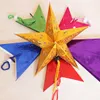 Christmas Decorations Hollow star moon Laser pentagram Hang Garden home hotel Tree porch hangs Decor