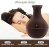 USB Ultrasonic Air Humidifier Wood Grain Aroma Essential Oil Diffuser with 7 Colors LED Light for Home Office2526077