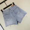 2020 Zomer Nieuwe Koreaanse losse pijpen Hot Pants Zware Rijn franjes Gat High Taille Denim Shorts Vrouwelijke jeans shorts5774993