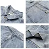 Случайные негабаритные свободные джинсы жилет пальто женщин базовая прохладная джинсовая куртка без рукавов женщин уличная одежда винтажные жилеты большой Pocket1