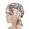 Chapeaux à large bord écharpes pour dames foulards musulmans écharpe décontractée femmes été acrylique à volants chimio chapeau Beanie Turban tête Wrap Cap3180297