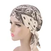 Szerokie brzeg kapelusze szaliki dla kobiet muzułmańskie szaliki swobodny szalik Kobiety Summer Acryl Ruffle Chemo Hat Beanie Turban Head Wrap Cap9715709