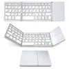 Mini Compact Triplo Folding teclado portátil fresco Wireless Phone Tablet Teclado Com mouse Touchpad GOTA DE ENVIO