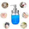 Mão Liquid Sabonete Dispensador De Aço Inoxidável Mason Jar Soap Loção de Substituição de Substituição Lotion Dispenser LID Banheiro Cozinha No Jars Lla367-P