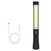 Lampes de poche Torches Lampe de travail COB 3 modes Torche LED Lampe d'inspection rechargeable USB Lanterne à crochet magnétique pour la réparation d'entretien