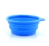 Wholesale 300pcs/lot silicone foldable pet cat dog bowl folding collapsible puppy doggy feeder water food container pet feeder bowls