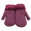Women039s mignon hiver chaud laine gants chaud laine sans doigts hiver gants mitaines femme nouveau Design solide Color2034616