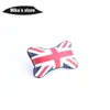 Auto pescoço travesseiro union jack occipital couro encosto de cabeça macio travesseiro remover para mini cooper f60 r60 f55 f56 f54 countryman clubman9782253