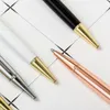 Nouvelle papeterie créative métal gros diamant stylo mode métal stylo cristal huile stylo à bille