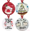 Nieuwe 2021 Masker Ornament DIY Snowman Toiletpapier Hanger Kerstboom Hanger Kerstdecoratie Kerstcadeau Ornament