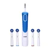 AZDENT AZ-2 P Rotating Electric Toothbrush 4 Replaceable Heads Dry Battery Powered Teeth Brush Oral Hygiene Brush Teeth Clean