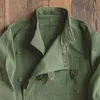 Винтажная шведская мотоциклевая куртка Men039s Женская рабочая одежда армия зеленый холст.