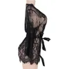 Svart Ny Kvinna Kvinna Exotisk Sexig Underkläder Lace Dress Babydoll Kvinnor Underkläder Nightwear Sleepwear Plus Size S-XXXL