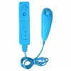 5 Color 2 في 1 لعبة مقبض Motion بالإضافة إلى Nunchuck Controller اللاسلكي ألعاب Nunchuk وحدات التحكم في ألعاب Nintendo Wii مع حزام علبة السيليكون