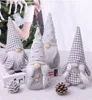 Noel Ekose Cap Faceless Gnome Santa Doll kolye Nordic Gnome Kara Tanrı Doll Noel ağacı Süsler Doll Dekor Asma