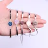 Hot Selling 12mm Handgjorda Druzy Manschett Armband Trendiga Kvinnor 925 Silverton Grossistharts Stenarmband