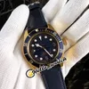 Novo 18K Gold Case 1958 79030 79250 Blue Dial Automatic Mens Watch Blue Bezel Leather Strap Relógios de luxo de alta qualidade HWTD Olá 258x