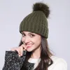 BeanieSkull Caps MOSNOW Natural Raccoon Fur Pom Poms Hat Female Elegant Wool Knitted 2021 Winter Brand Women039s Hats Skullies3433272