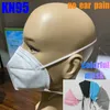 Maschera per fascia KN95 FFP2 Maschera per il viso di design Carbone attivo di lusso Respiratore riutilizzabile Valvola 6 strati protettivi Vendita superiore nera