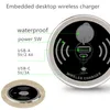 Universal Qi Wireless Charger Stand 15W 7.5W or 5W Dock Embedded Qi Wireless Induction Charging Transmitte for iPhone Samsung Huawei
