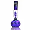 Glazen waterpijpen 11 inch water bongs "Purple Enchantress" Lente Percolator bong uit de vrije hand schetsen waterpijp