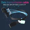 Câble sas sata Mini-SAS SFF-8087 vers 4 câble SATA Mini SAS 4i SFF8087 36P vers 4 7P 12Gbps 50cm Disque dur Data1