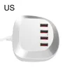 Flera USB-väggladdare 4 portar USB-reseadapter 100-240V Alla i en USB-laddare Plug Travel Phone Charger EU US UK AU-kontakt