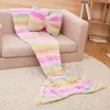 new Mermaid Blanket Sleeping Bag Mermaid Tail Blanket Nap Plaid Blankets Bedding Living Room Blankets not including pillowT2I51409