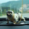 NEUE Auto Hund Dekor Bully Hund Puppen Ornamente Simulierte Auto Innen Anhänger Home Office Decor Spielzeug Innen Zubehör