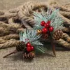 Artificial Plastic Berries Pine Leaf Natural Pine Cone Ball Christmas Xmas Tree Wedding Gift Box Wreaths Craft Decoration DHL Free Shipping