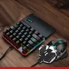 Klawiatura Mysz Zestaw kombajna 35 Klawisze Mini USB Przewodowa klawiatura + Przewodowe Mouses Gaming Mouses Nine-Key Makro Programowanie dla Gamer