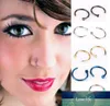 Fashion Nose Rings Stainless Steel Nose Open Hoop Ring Button Rings Body Piercing Jewelry Unisex Puncture Accessories Piercing Rings 8MM