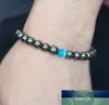 New Trendy Friendship Black Hematite Natural Stone Bead Bracelet Strand Bracelets Jewelry for Women and Men