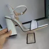 Arrivals Sandals 2022 Patent Leather Thrill Heels Women Unique Designer Pointed toe Dress Wedding Shoes Sexy shoes Letters heel 35-42