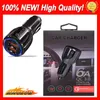 100% New Fast Car Charger QC2.0 3.1A Dual USB 9V 2A 12V 1.2A Fast Charging Phone Charge For Mobile Phone with Retail Package Car Chargers
