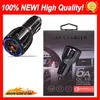 100% novo carregador de carro rápido QC2.0 3.1a dupla USB 9V 2A 12V 1.2A taxa de telefone rápido carregamento para telefone celular com carregadores de carros de pacote de varejo