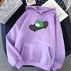 Winter Skateboard Frog Oversized Sweatshirt Män och Kvinnors Hoodies Harajuku Varmt Pullover Drawstring Pink Womens Koreansk stil Y200917