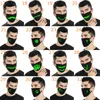 Cartoon zwarte mond masker anti stof unisex gezicht mond moffel halloween lichtgevende schedel gezichtsmasker voor cosplay gloed in donker