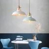 2022 Ретро промышленного стиля красочные рестораны кухонные кулонные лампы люстры лампы оттенок декоративная лампа крытый освещение E27 потолочный светильник