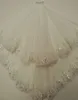 luxury Wedding Veils 2 Layer Lace Applique Edge With Beads Rhinestones Bridal Veil Bridal Accessories