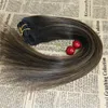 Clipe em linha reta em extensões de cabelo remy cabelo humano # 1b desbotamento para # 6 destaques clipe em extensões virgem brasileira costurar em cabelo de trama 120g