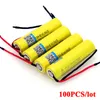 100 stks Varicore Originele HE4 2500mAh Li-Lon Batterij 18650 3.7V Power Oplaadbare batterijen 20A Afvoer + DIY Silicagelkabel