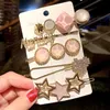 1Set Korean Fashion Pearl Hairpins Women Girls Elegant Hair Clips Pin Barrettes Accessories Hairclip Hairgrip Headdress Headwear