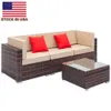 Benutzerdefinierte weiche voll ausgestattete weben sofa set mit 2 stücke Ecke 1 stücke Einzelne Sofas 1 Stück Couchtisch Comfort Rattan Stuhl
