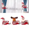 Décorations de Noël rideau boucle tieback Santa Snowman Doulls Dolls Curtain Hook accroche la fenêtre de Noël Festive Party Home Decor