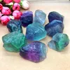 1PCS Kolorowe naturalne fluorytowe kryształowe pasiaste fluoryt kwarc kryształowy Kamień Kamień lecznicza różdżka Stone1341681