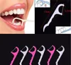 25pcs / lot Dental Flosser Escovilhão dentes vara Palitos de dente Tópico Acessórios Tabela Oral Health Care Floss