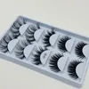 أحدث 5D Rose Gold 5 أزواج Mink Mink False Eyelashes مجموعة التعبئة والتغليف مربع مصنوعة يدويًا رموشًا مزيفة ماكياج العين 4857649